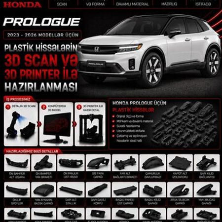 Honda Prologue plastik ehtiyat hissələrinin kopyalanması – Bakı – ucuztap.az
