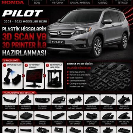 Honda Pilot plastik ehtiyat hissələrinin kopyalanması – Ehtiyat hissələri – ucuztap.az
