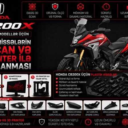 Honda CB200X plastik ehtiyat hissələrinin sürətinin çıxarılması – Bakı – ucuztap.az
