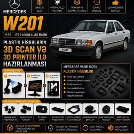 Mercedes W201 plastik ehtiyat hissələrinin kopyalanması – Ehtiyat hissələri – ucuztap.az