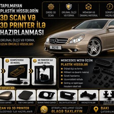 Mercedes W219 plastik ehtiyat hissələrinin kopyalanması – Ehtiyat hissələri – ucuztap.az
