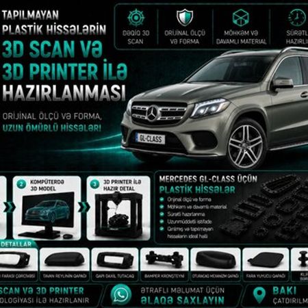 Mercedes GL-Class plastik ehtiyat hissələrinin kopyalanması – Bakı – ucuztap.az