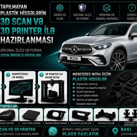 Mercedes W254 plastik ehtiyat hissələrinin kopyalanması – Bakı – ucuztap.az