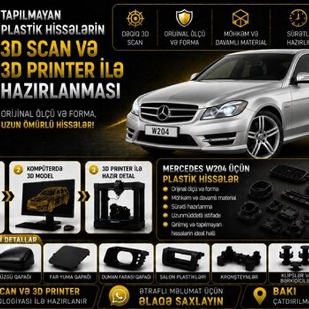 Mercedes W204 plastik ehtiyat hissələrinin kopyalanması – Ehtiyat hissələri – ucuztap.az
