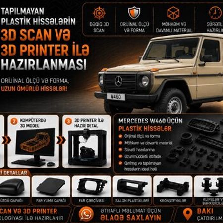 Mercedes W460 plastik ehtiyat hissələrinin kopyalanması – Bakı – ucuztap.az