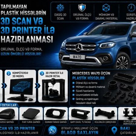 Mercedes W470 plastik ehtiyat hissələrinin kopyalanması – Bakı – ucuztap.az
