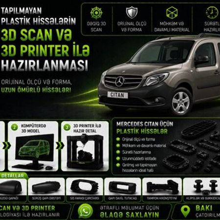Mercedes Citan plastik ehtiyat hissələrinin kopyalanması – Ehtiyat hissələri – ucuztap.az