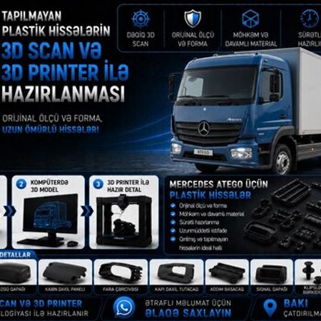 Mercedes Atego plastik ehtiyat hissələrinin kopyalanması – Ehtiyat hissələri – ucuztap.az