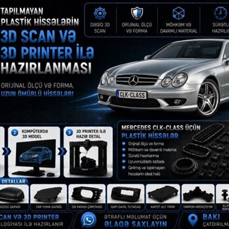 Mercedes CLK-Class plastik ehtiyat hissələrinin kopyalanması – Ehtiyat hissələri – ucuztap.az