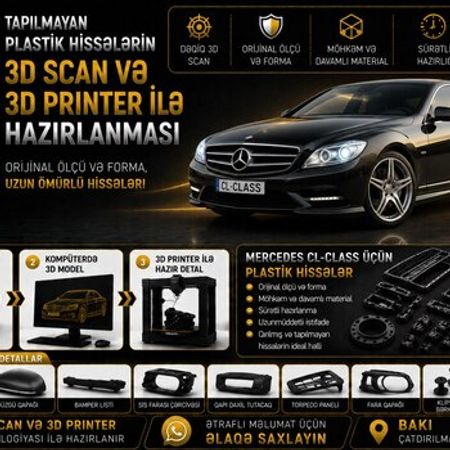 Mercedes CL-Class plastik ehtiyat hissələrinin nüsxələnməsi – Bakı – ucuztap.az
