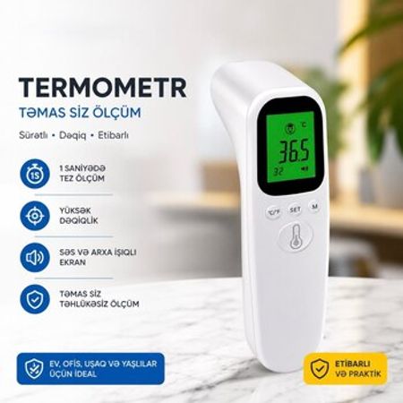 İnfraqırmızı Termometr – Toxunmadan Dəqiq Temperat – Bakı – ucuztap.az