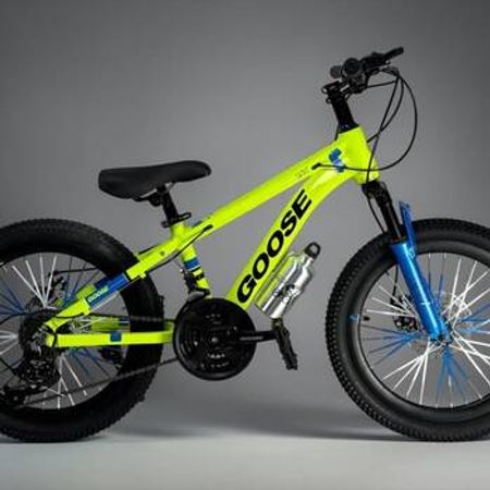 Dağ velosipedi GOOSE 20-MS-21S, 20 düym, neon sarı-göy – Velosipedlər – ucuztap.az