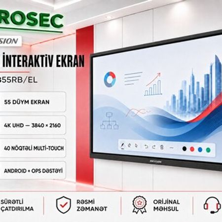 Hikvision interaktiv ekran DS-D5B55RB/EL 4K – Bakı – ucuztap.az