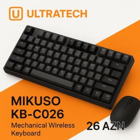 MIKUSO KB-C026 Mechanical Wireless Keyboard – Bakı – ucuztap.az