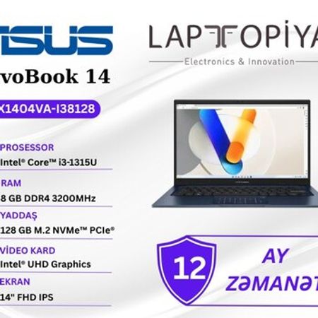 ASUS VivoBook 14 X1404VA-I38128 – Bakı – ucuztap.az