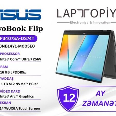 ASUS VivoBook Flip TP3407SA-DS74T (90NB14Y1-M005E0) – Bakı – ucuztap.az