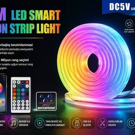 Led işıq 5 metr – Ev və bağ üçün işiqlandırma – ucuztap.az