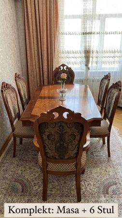 Palıd ağacından masa + 6 stul – Bakı – ucuztap.az