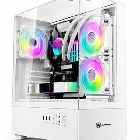 Gamers iO ATX / M-ATX Panoramic Aquarium Case Ağ – Bakı – ucuztap.az