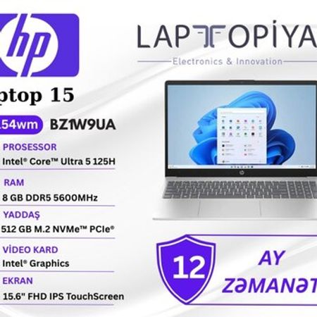 HP Laptop 15-fd0154wm (BZ1W9UA) – Bakı – ucuztap.az