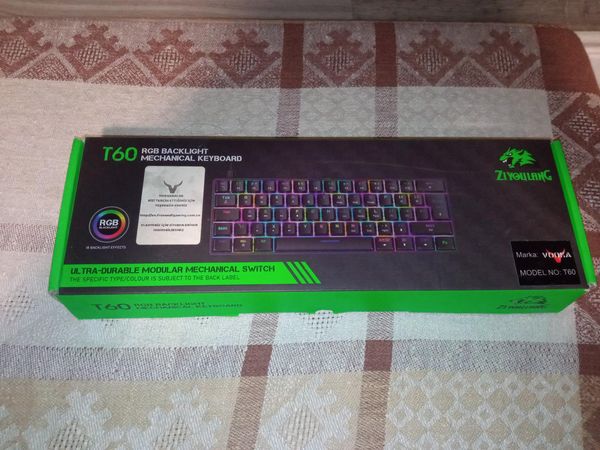 T60 mexaniki klaviatura red switch ag reng – Kompüter aksesuarları – Bakı – ucuztap.az