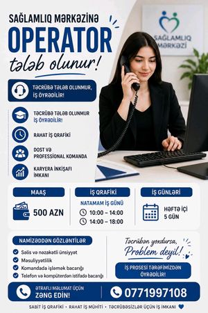 Operator axtarılır – Bakı – ucuztap.az