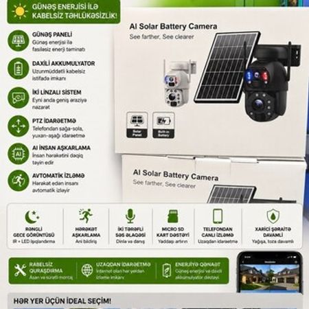 UBox 6MP Solar 4G Kamera – Bakı – ucuztap.az