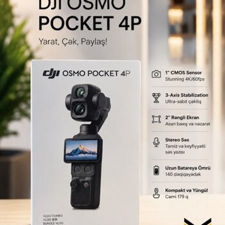 DJI Osmo Pocket 4P Vlog Combo – Bakı – ucuztap.az