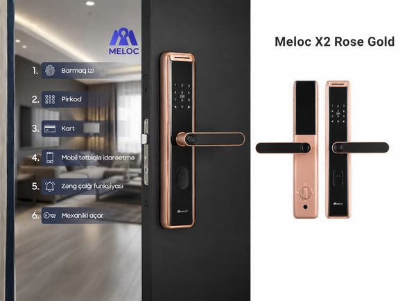 Smart Kilid Meloc X2 Rose Gold – Bakı – ucuztap.az