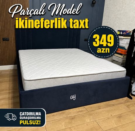 Çarpayı, Ağac, Mavi – Mebel və interyer – ucuztap.az