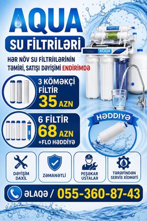 Su filtirlərinin dəyişimi – Texnika təmiri – ucuztap.az