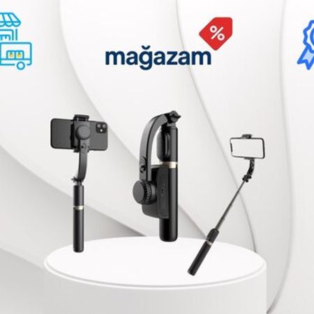 Yesido SF14 Gimbal Stabilizator Selfie Çubuğu Tripod – Qara – Bakı – ucuztap.az