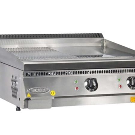 Pimak setüstü yarı oluklu pleyt qril – Elektrikli 80x70x30 sm | Türkiyə istehsalı – Biznes üçün avadanlıq – ucuztap.az