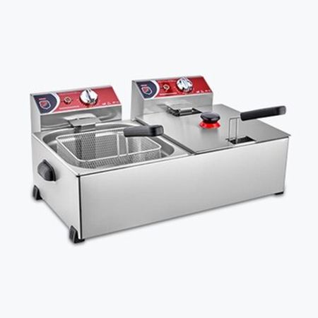 Fritöz Silverinox 8 Litr + 8 Litr – 16 Litr – Biznes üçün avadanlıq – ucuztap.az