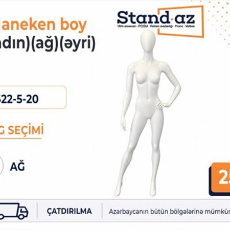 Maneken qadın (ağ) boy – Biznes üçün avadanlıq – ucuztap.az