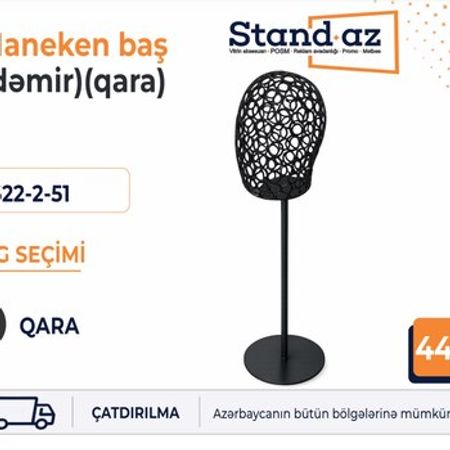 Maneken baş (qara) – Biznes üçün avadanlıq – ucuztap.az
