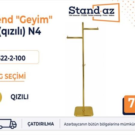 Stend qızılı (Geyim üçün) – Biznes üçün avadanlıq – ucuztap.az