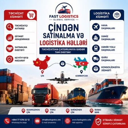 Çindən Azərbaycana logistika xidməti – Bakı – ucuztap.az
