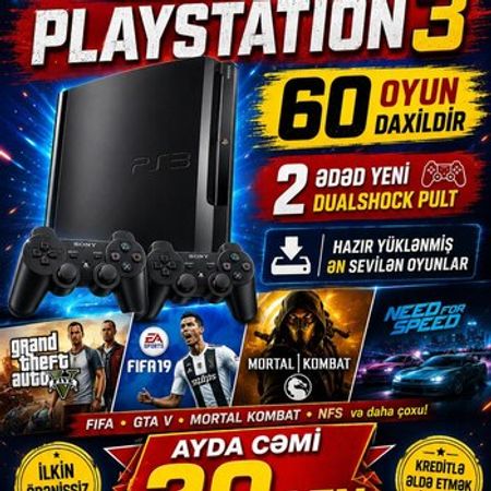 PlayStation 3 500GB – Oyunlar, pultlar və proqramlar – ucuztap.az