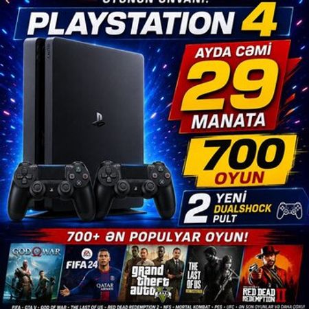 Sony Playstation 4 Slim – Oyunlar, pultlar və proqramlar – ucuztap.az