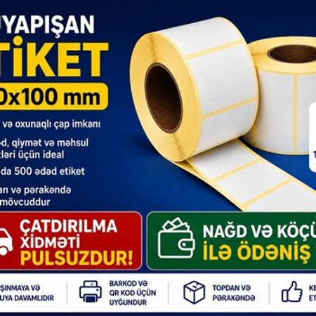 Özüyapışan Etiket 100x100 – Bakı – ucuztap.az
