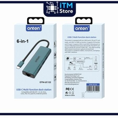 Onten TYPE-C 6 IN 1 OTN-UC122 – Kompüter aksesuarları – ucuztap.az