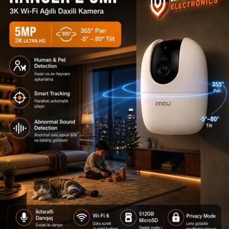 IMOU Ranger 2 5MP WiFi Daxili Kamera ağıllı ev təhlükəsizlik kamerası – Bakı – ucuztap.az