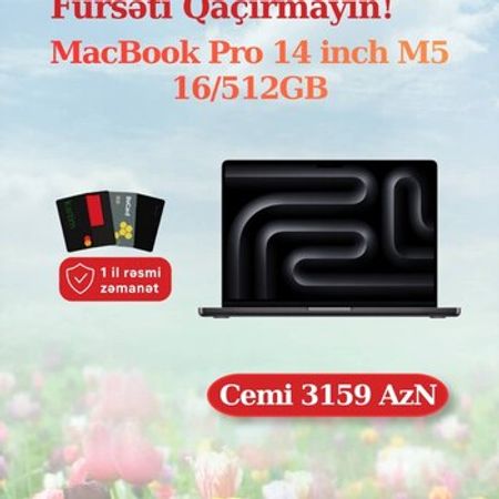 Apple MacBook Pro 14inch M5 16/512GB – Noutbuklar və Netbuklar – ucuztap.az