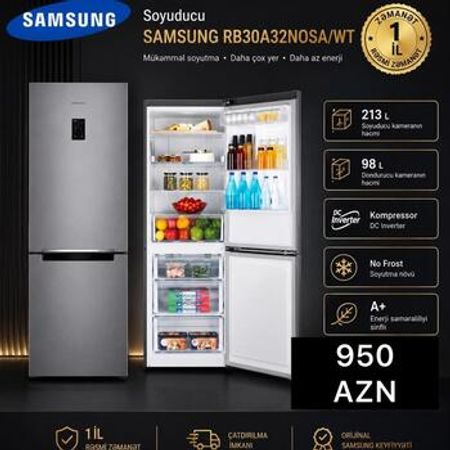 Soyuducu Samsung RB30A32NOSA/WT – Bakı – ucuztap.az