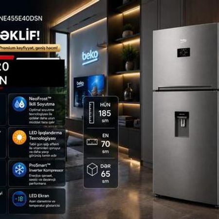 Soyuducu Beko RDNE455E40DSN – Bakı – ucuztap.az