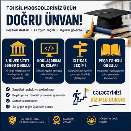 Universitet və peşə təhsili ilə bağlı peşəkar dəstək – Bakı – ucuztap.az