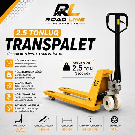 Transpalet 2.5 Ton – Bakı – ucuztap.az