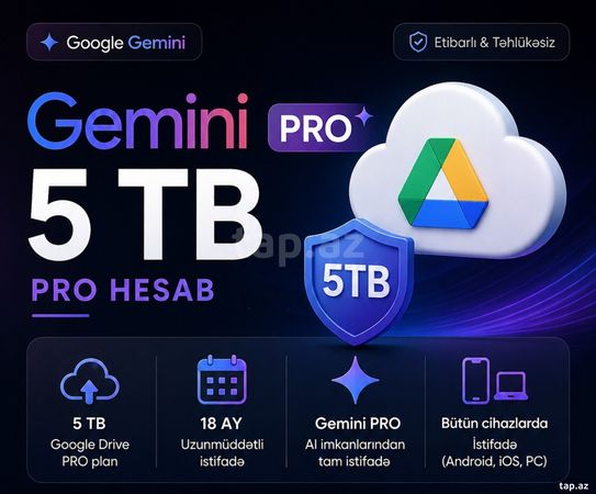 Gemini PRO 5TB 18 ay – Bakı – ucuztap.az