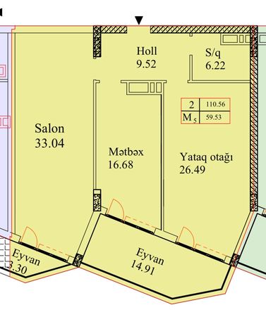 2 Otaqlı mənzil, 110 m², Sumqayıt – Sumqayıt – ucuztap.az